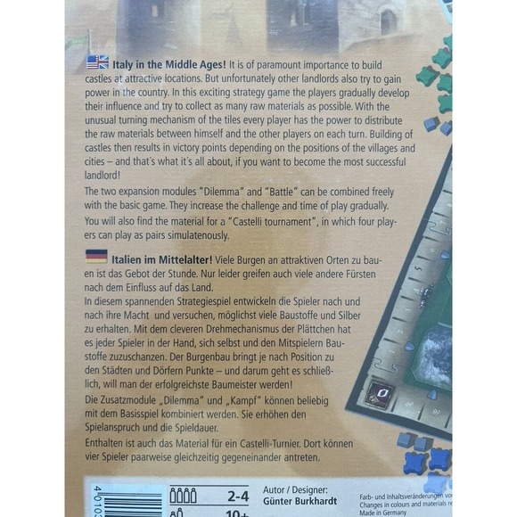 Castelli Board Game by Gunter Burkhardt 2011 Queen Games, New and Sealed - Picture 3 of 7